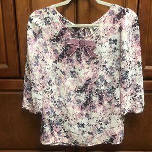 LC Lauren Conrad Floral Blouse Size M
